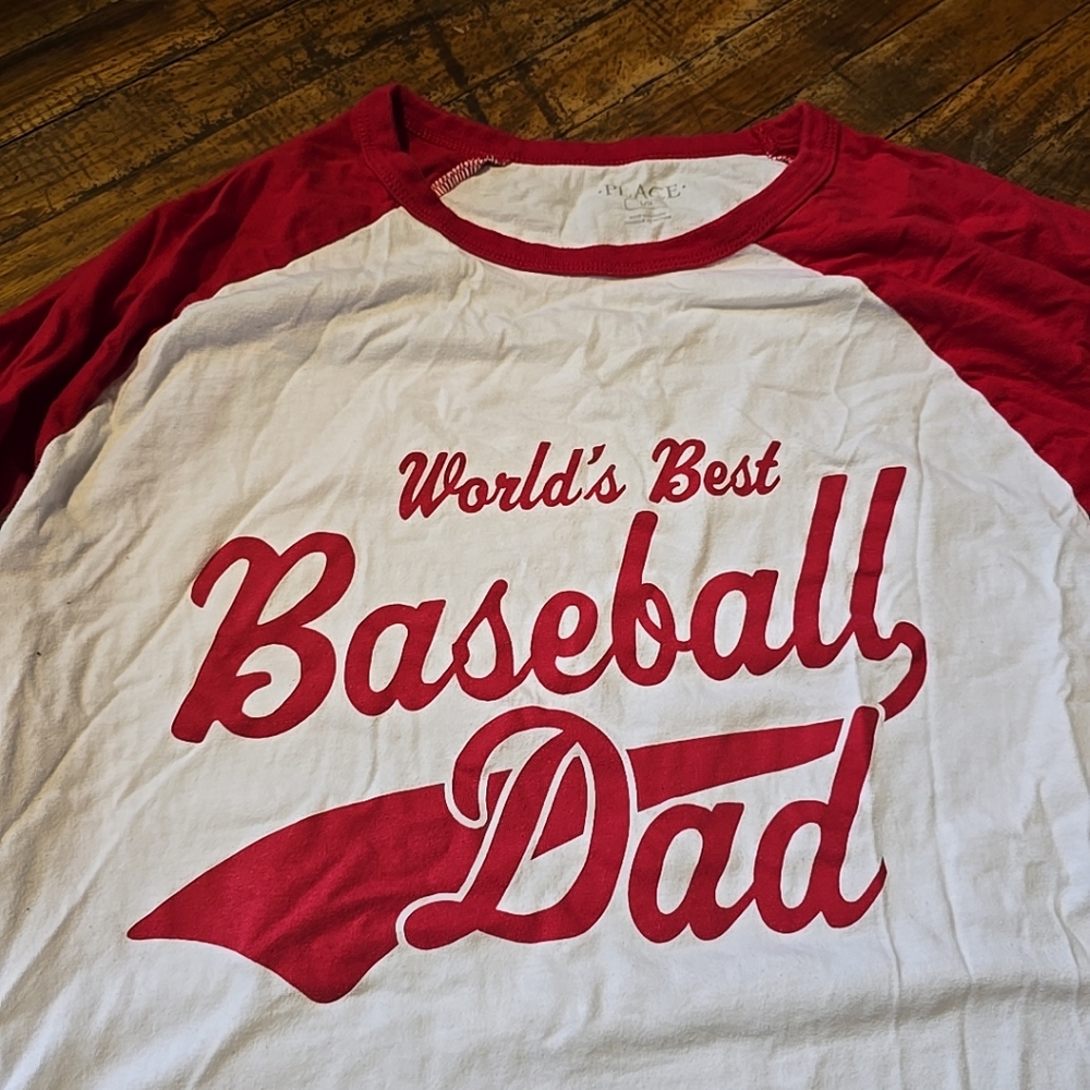 Worlds Best Baseball Dad 3/4 Shirt - Picture 6 of 9